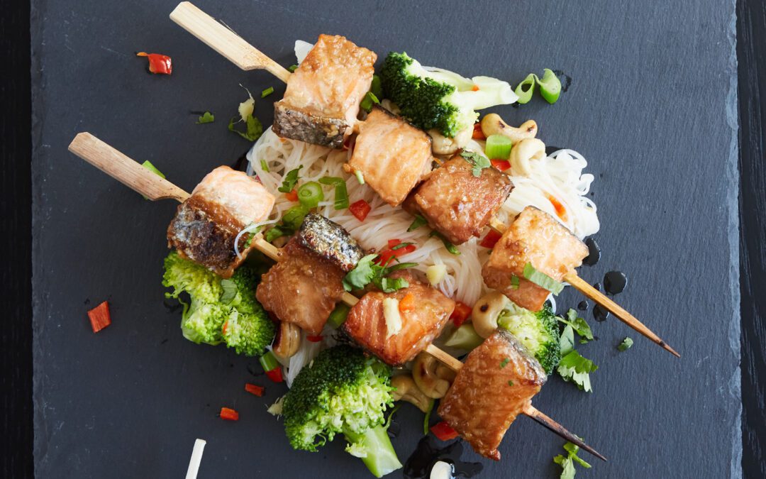 Salmon Kebab Stir Fry
