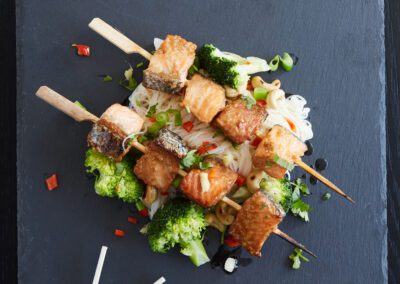 Salmon Kebab Stir Fry